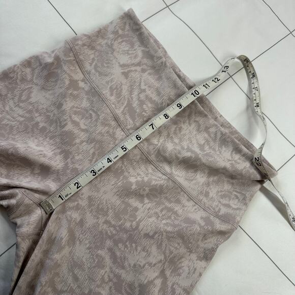 Athleta Leggings Womens Medium Pink Elation Textured Frosted Floral Yoga Pilates - Picture 9 of 11